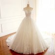 Custom Made Ball Gown Backless Tulle Lace Flowers Elegant Vintage Wedding Dresses Wedding Gown