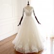 Custom Made A-line V-neck Half Sleeve Tulle Lace Appliques Beaded Elegant Wedding Dresses Wedding Gown