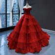 Customize Ball Gown Puffy Ruffle Tulle Lace Appliques Luxury Long Wedding Dress Wedding Gowns