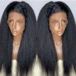 Kinky Straight Wig vendors brazilian hair afro glueless wigs virgin human hair lace front Lace Frontal Wig for Black Women