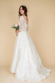 Women's Gorgeous A line Slit Bridal Haute Couture Fit & Flare Ball Gown Sweetheart V Neckline